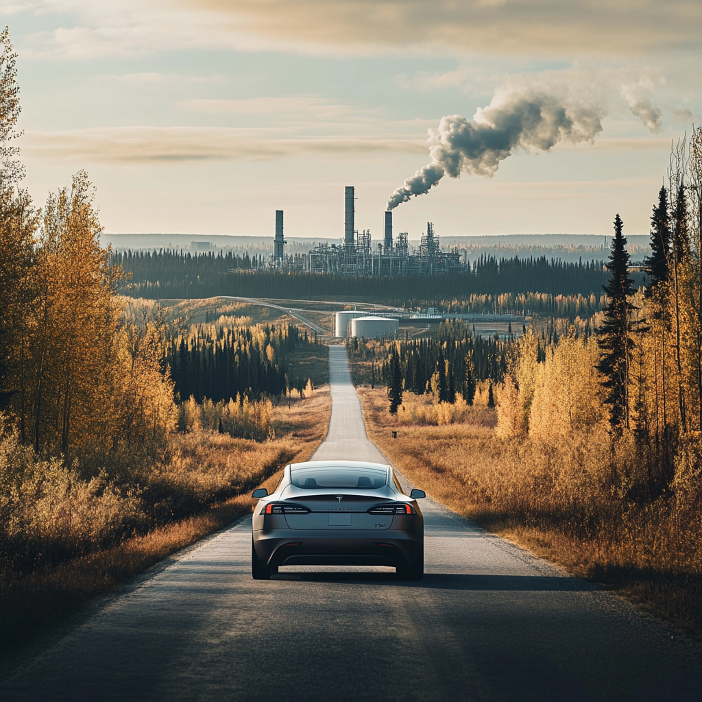 fabianct  Une voiture electrique realiste roulant sur une route d6303d5b 19d3 4c16 9cd2 b18ab1426415